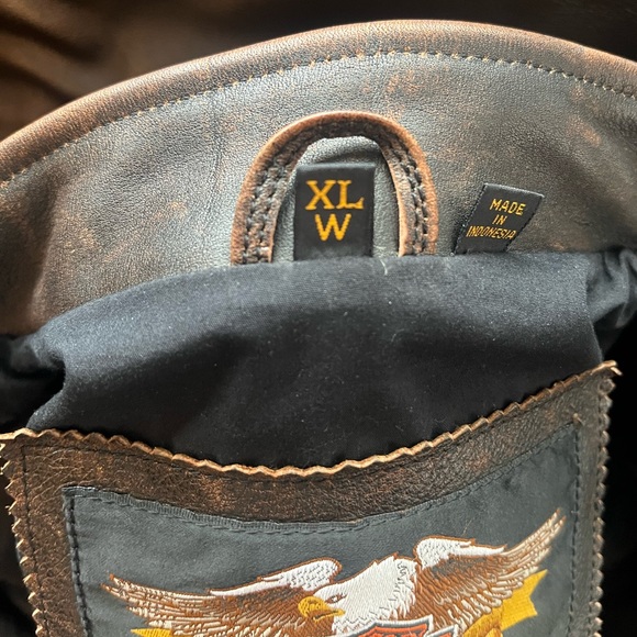 Harley Davidson Motorcycle Leather Jacket 90’s - Picture 12 of 14